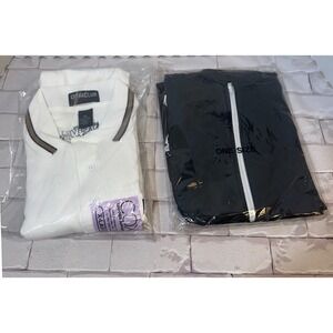 UltraClub GM Polo XL & Armitron USA Rain Jacket One Size New Set White Black